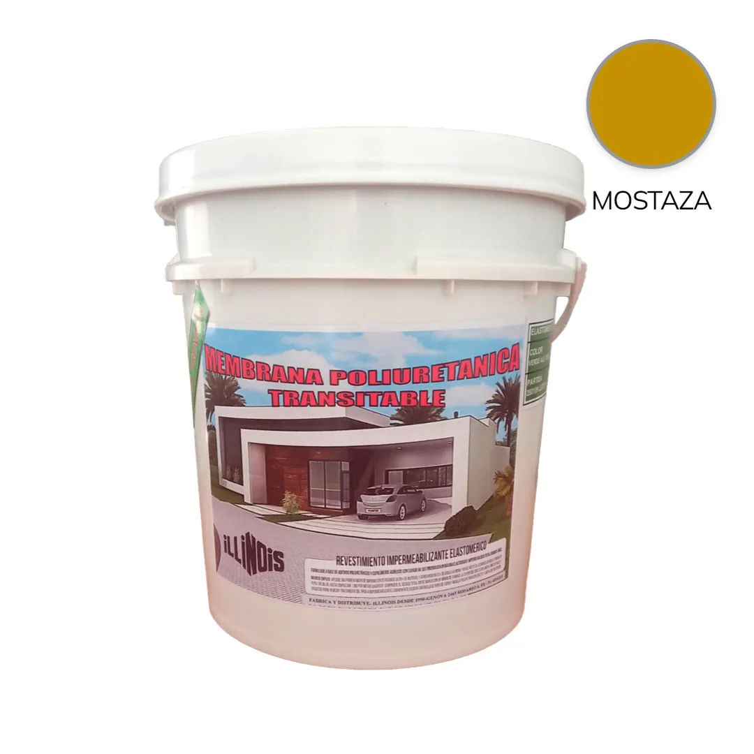 MEMBRANA ACRILICA POLIURETÁNICA TRANSITABLE 10KG COLOR MOSTAZA