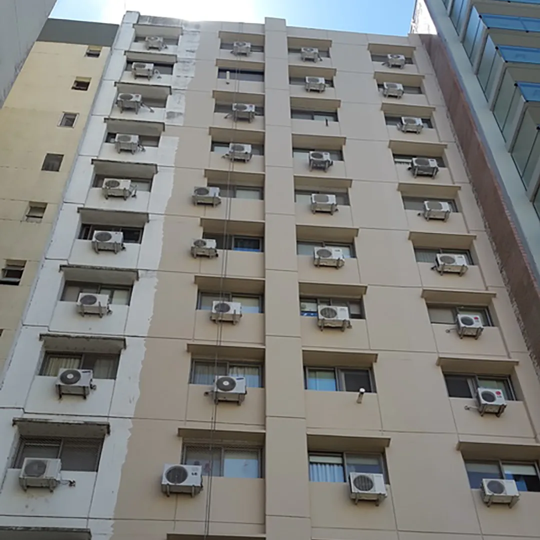 IMPERMEABILIZACION DE MEDIANERA CONTRAFRENTE CON MEMBRANA POLIURETANICA